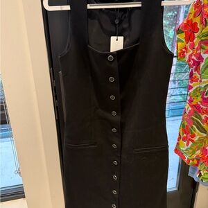 rag & bone Black Sleeveless Midi Dress